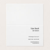 Minimalistische Schlichte, moderne Standardgröße Visitenkarten (Außenseite Aufgefaltet)