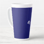 Minimalistische Schlichte Monogram Milchtasse (Linke Ecke)