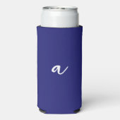 Minimalistische Schlichte Monogram Selters Dosenkühler (Seltzer Rückseite)