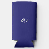 Minimalistische Schlichte Monogram Selters Dosenkühler (Rückseite)