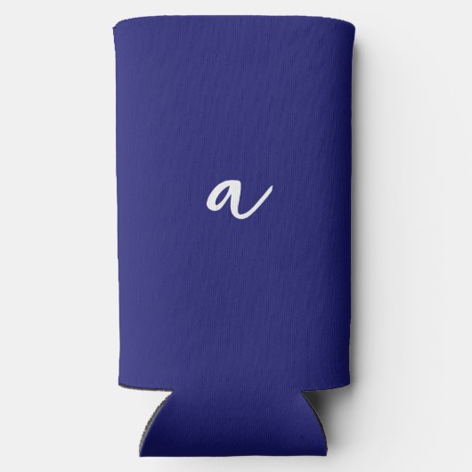 Minimalistische Schlichte Monogram Selters Dosenkühler (Rückseite)