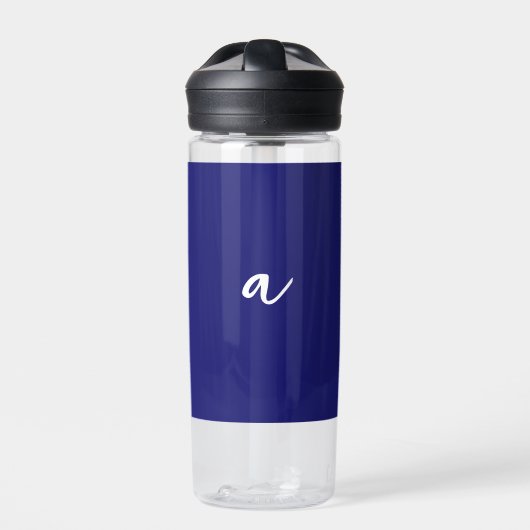 Minimalistische Schlichte Monogram Trinkflasche (Vorderseite)
