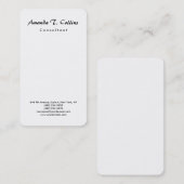 Minimalistische Schlichte Pinselschrift Visitenkarte (Vorne/Hinten)