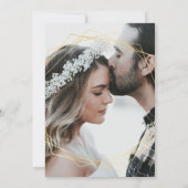 Minimalistische schlichte Rose Schwarz-weißes Foto Save The Date (Rückseite)