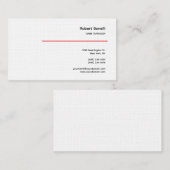 Minimalistische Schlichte Rot-Weiß-Modern-Premium- Visitenkarte (Vorne/Hinten)