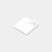 Minimalistische Schlichte Rot-Weiß-Moderne Post-it Klebezettel (angewinkelt)