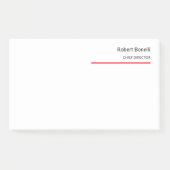Minimalistische Schlichte Rot-Weiß-Moderne Post-it Klebezettel (Vorderseite)