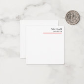 Minimalistische Schlichte Rot-Weiß-Standardgröße Mitteilungskarte (Vorderseite/Rückseite Beispiel)