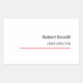 Minimalistische Schlichte Rot-Weiß-Standardgröße Rechteckiger Aufkleber (Vorderseite)