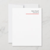 Minimalistische Schlichte Rot-Weiß-Standardgröße RSVP Karte (Vorderseite)