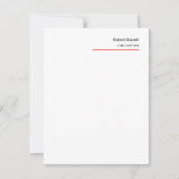 Minimalistische Schlichte Rot-Weiß-Standardgröße