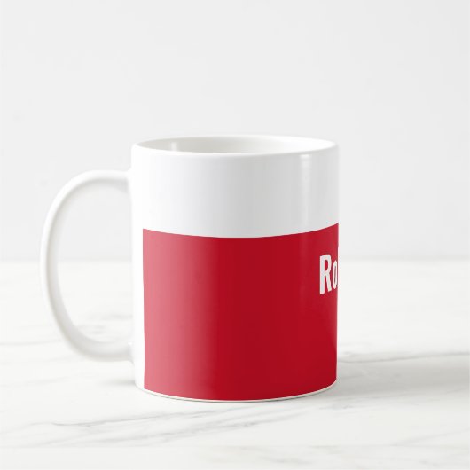 Minimalistische Schlichte Rotweine - Ihr Name Kaffeetasse (Links)
