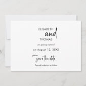 Minimalistische, schlichte Save the Date-Karte Date (Vorderseite)