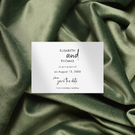 Minimalistische, schlichte Save the Date-Karte Save The Date