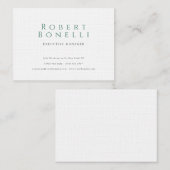 Minimalistische Schlichte, schlichte Weiße Moderne Visitenkarte (Vorne/Hinten)