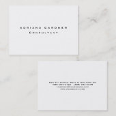 Minimalistische Schlichte Schwarz/Weiß Beruflich Visitenkarte (Vorne/Hinten)