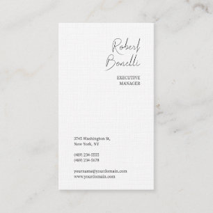 Minimalistische Schlichte Schwarz-Weiß-Moderne Lou Visitenkarte