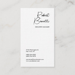 Minimalistische Schlichte Schwarz-Weiß-Moderne Lou Visitenkarte