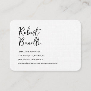 Minimalistische Schlichte Schwarz-Weiß-Moderne Lou Visitenkarte