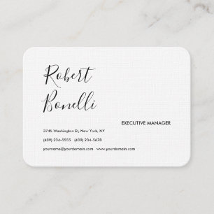 Minimalistische Schlichte Schwarz-Weiß-Moderne Lou Visitenkarte