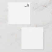 Minimalistische Schlichte Schwarz/Weiß-Moderne Mitteilungskarte (Vorne/Hinten)