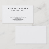 Minimalistische Schlichte Schwarz-weiße Sauberkeit Visitenkarte (Vorne/Hinten)