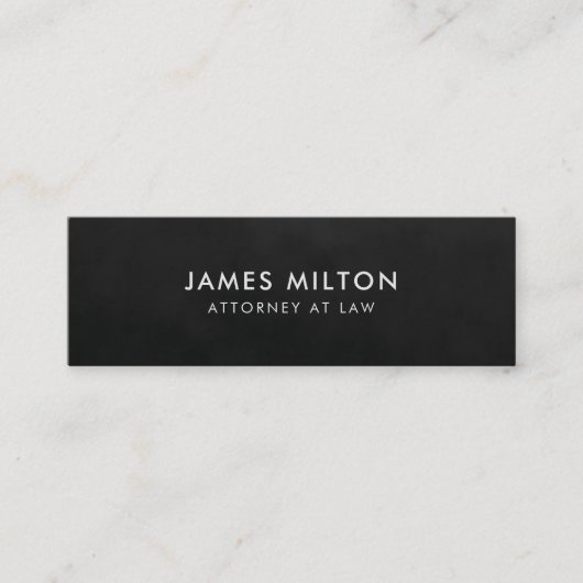 Minimalistische Schlichte Textur Schwarz Grau Anwa Mini Visitenkarte (Vorderseite)