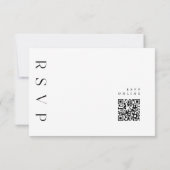 Minimalistische, schlichte UAWG QR-Code-Karte RSVP Karte (Rückseite)