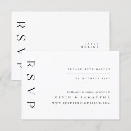 Minimalistische, schlichte UAWG QR-Code-Karte RSVP Karte