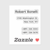 Minimalistische Schlichte Weiß-Moderne Aufkleber (Blatt)