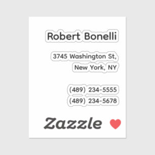 Minimalistische Schlichte Weiß-Moderne Aufkleber