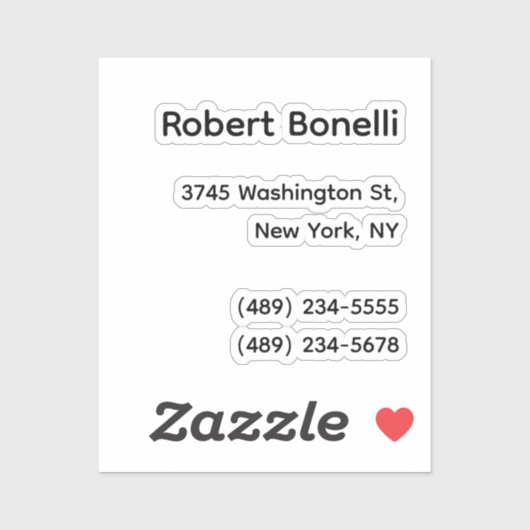 Minimalistische Schlichte Weiß-Moderne Aufkleber (Blatt)