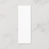 Minimalistische Schlichte Weiß-Moderne Mini Visitenkarte (Rückseite)