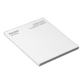 Minimalistische Schlichte Weiß-Moderne Notizblock (angewinkelt)