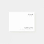 Minimalistische Schlichte Weiß-Moderne Post-it Klebezettel (Vorderseite)