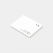 Minimalistische Schlichte Weiß-Moderne Post-it Klebezettel (angewinkelt)