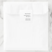 Minimalistische Schlichte Weiß-Moderne Quadratischer Aufkleber (Tasche)