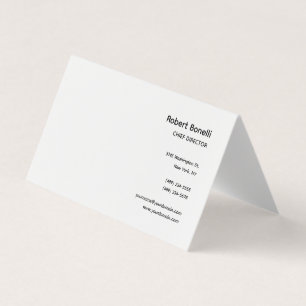 Minimalistische Schlichte Weiß-Moderne Visitenkarten