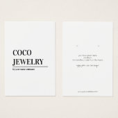 Minimalistische Schmuckkarte (Vorne & Hinten)