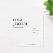 Minimalistische Schmuckkarte (Schreibtisch)