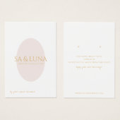 Minimalistische Schmuckkarte (Vorne & Hinten)