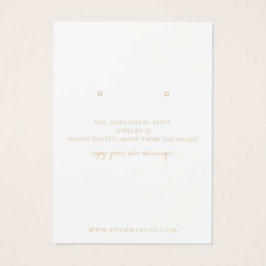 Minimalistische Schmuckkarte (Rückseite)