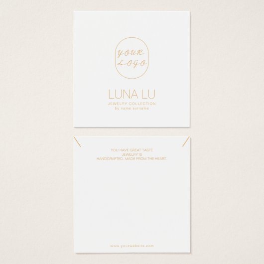 Minimalistische Schmuckkarte (Vorne & Hinten)