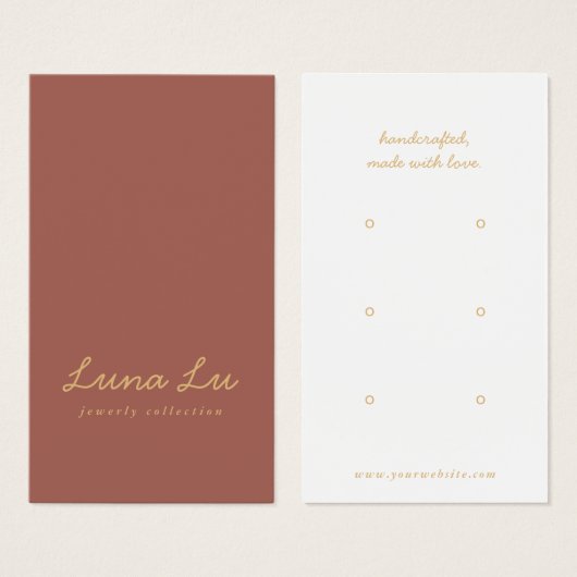 Minimalistische Schmuckkarte (Vorne & Hinten)