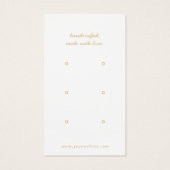 Minimalistische Schmuckkarte (Rückseite)