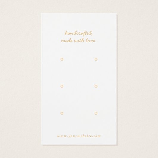 Minimalistische Schmuckkarte (Rückseite)