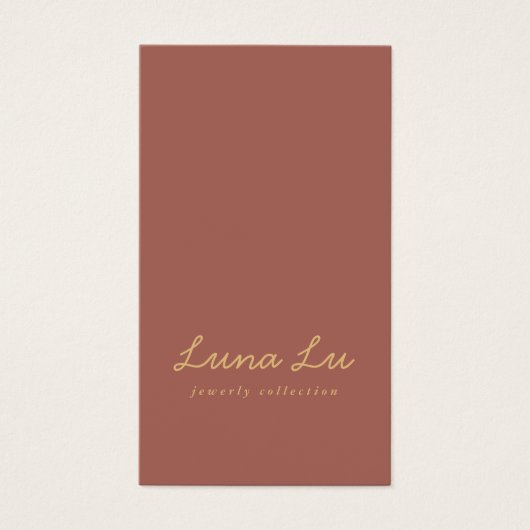 Minimalistische Schmuckkarte (Vorderseite)