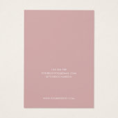 Minimalistische Schmuckkarte der Dusty-Rose (Rückseite)