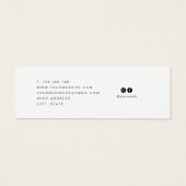 Minimalistische Schmuckkarte mit weißem Ofen (Rückseite)