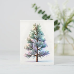 Minimalistische Schneefichte Postkarte